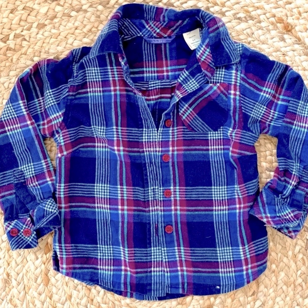 Kids LL Bean Flannel Button-Down Shirt